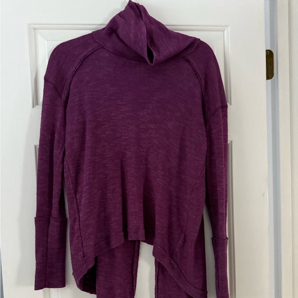Free People Plum Asymmetrical Crop Top